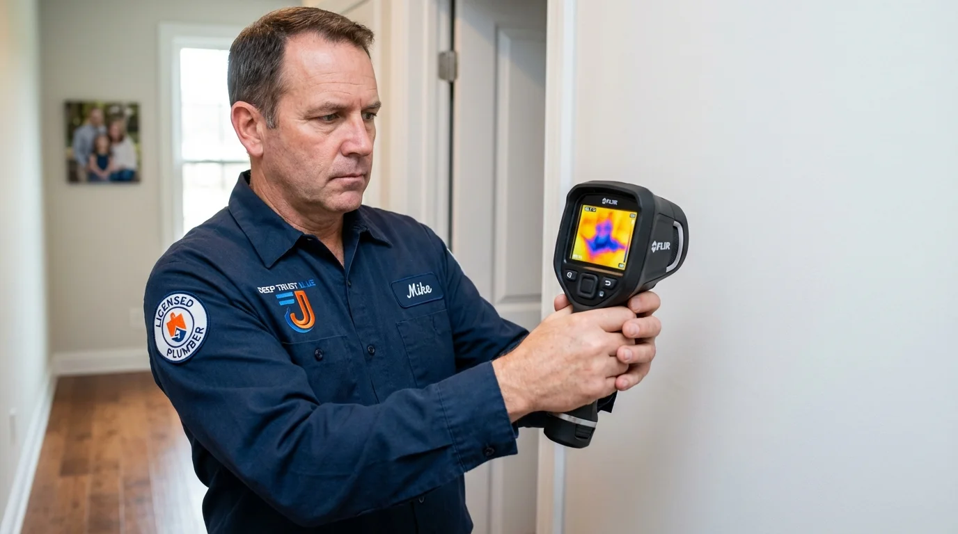 Thermal imaging leak detection by Johns Plumbing LLC in West Newton